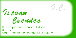 istvan csendes business card
