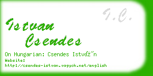istvan csendes business card